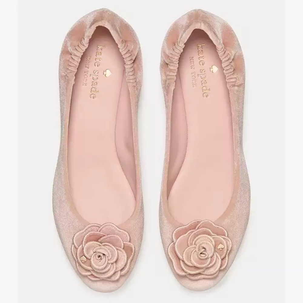 ♠️Kate Spade Flora Ballet Flat, Rose Smoke Pink NEW NIB - Picture 5 of 6